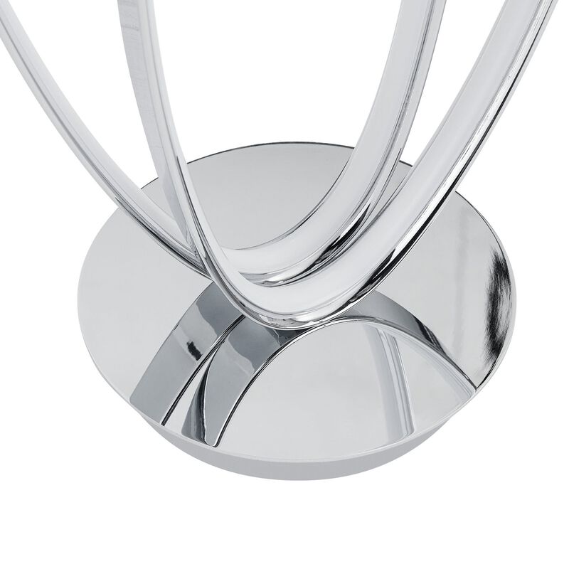 Milan Floor Lamp Chrome Metal Dimmable Integrated LED