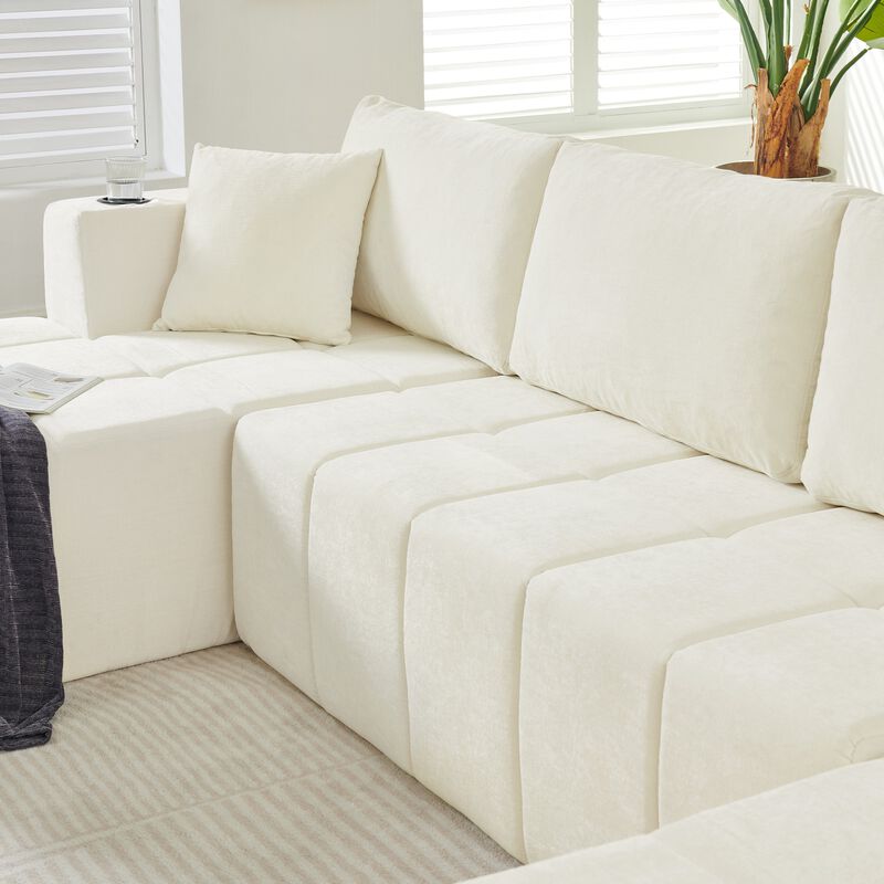 Gralte U-Shaped Chenille Sectional Sofa image number 7