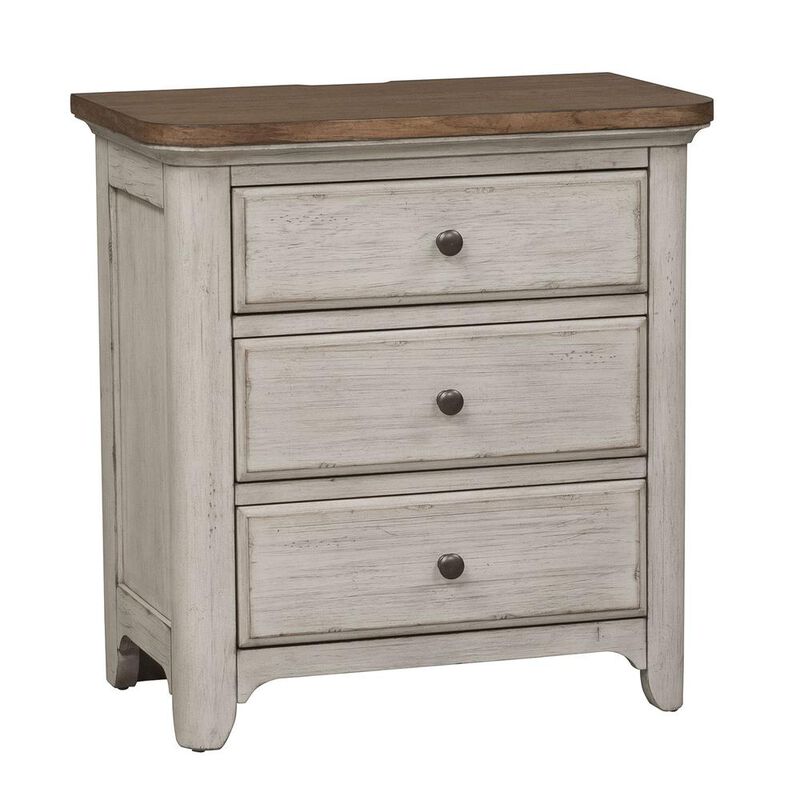 Liberty Furniture 3 Drawer Night Stand w/ Charging Station image number 1