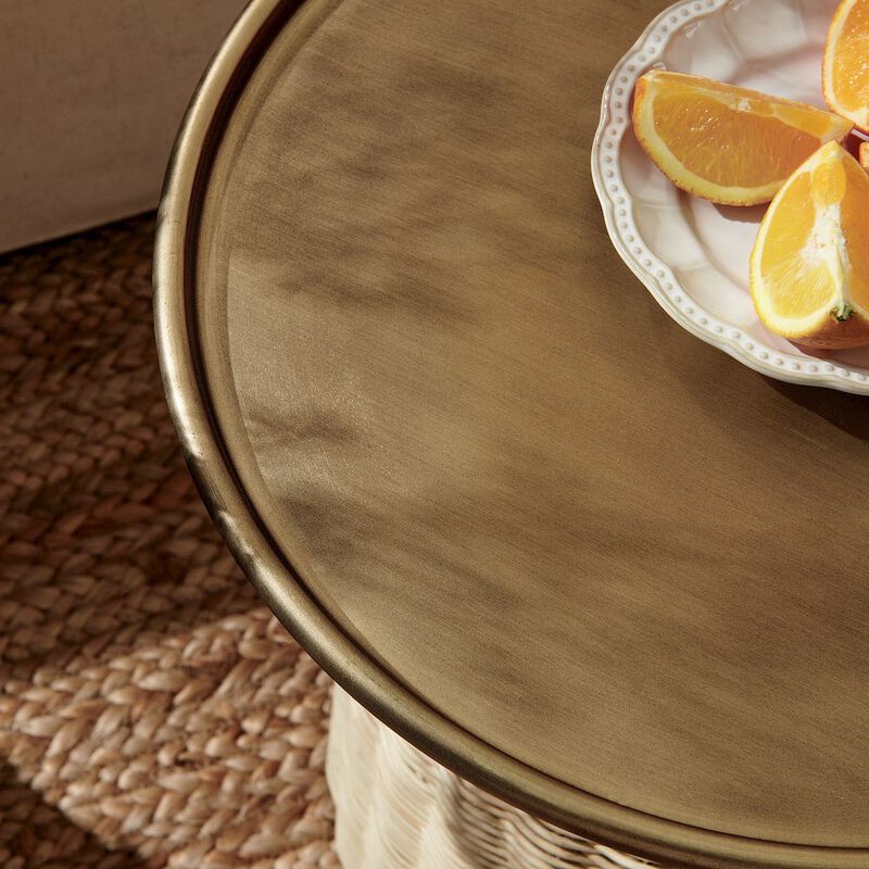 Lazaro Round Rattan Side Table image number 7