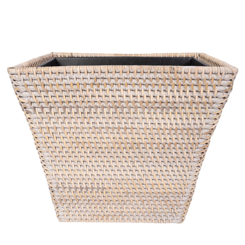Rectangular Tapered Waste Basket with Metal Liner image number 3