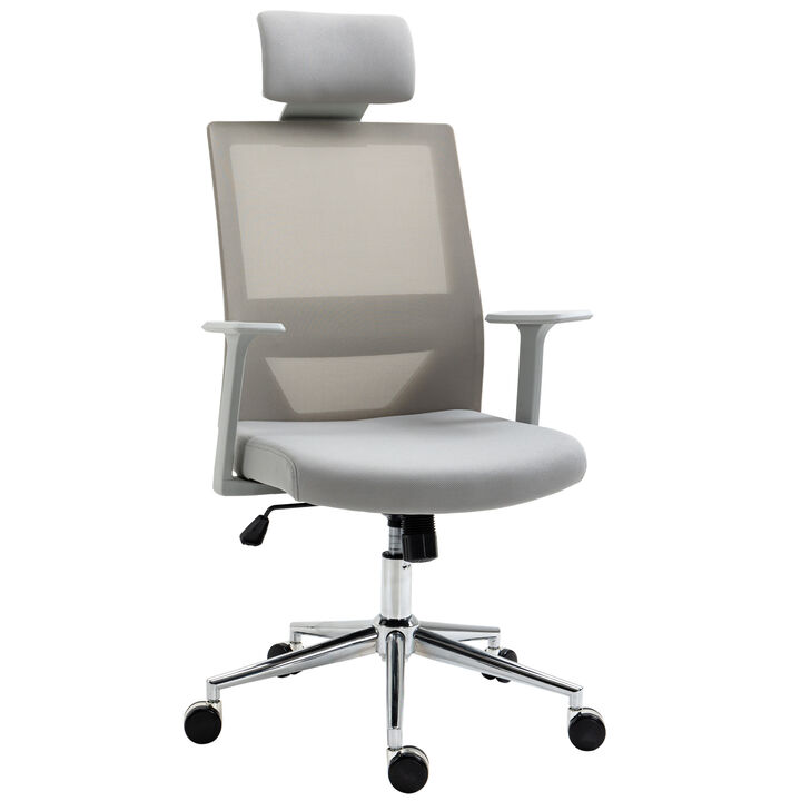 Swivel High Back Office Chair w/ Lumbar Support, Adjustable Height, Headrest