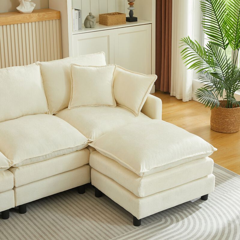 Cusppo Chenille Cloud Modular Sectional Sofa image number 4