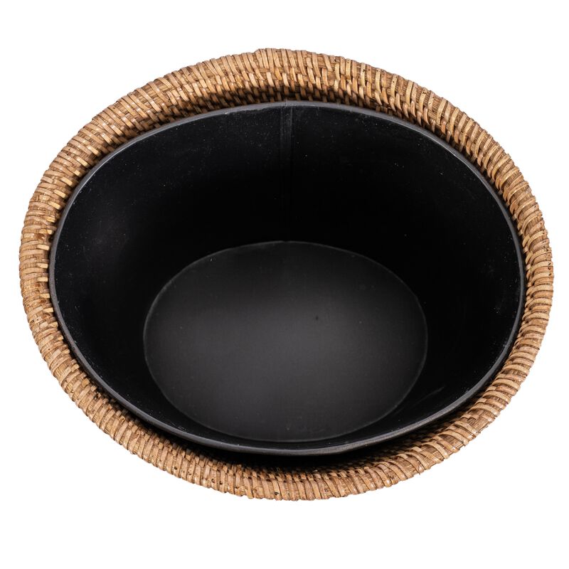 Saboga Home&trade; Oval Waste Basket with Metal Liner image number 3