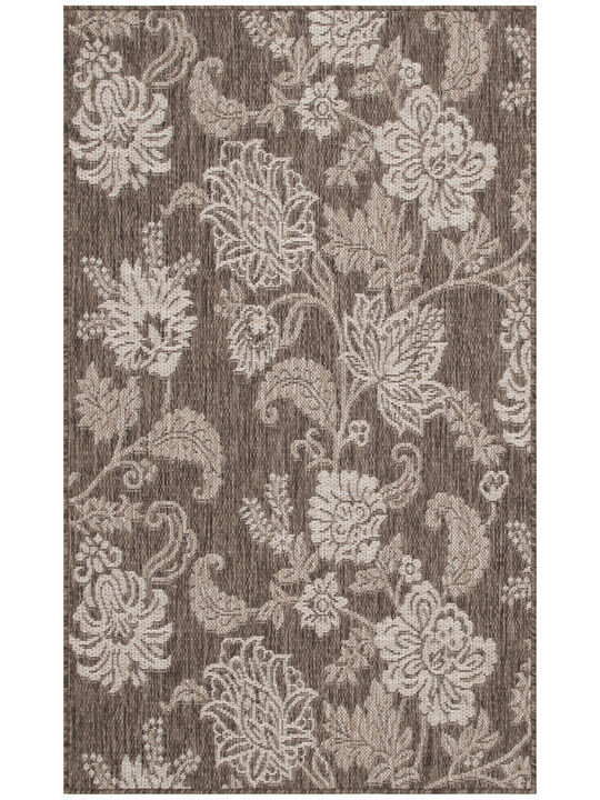 Garden Oasis GOA03 Mocha 3' x 5' Rug