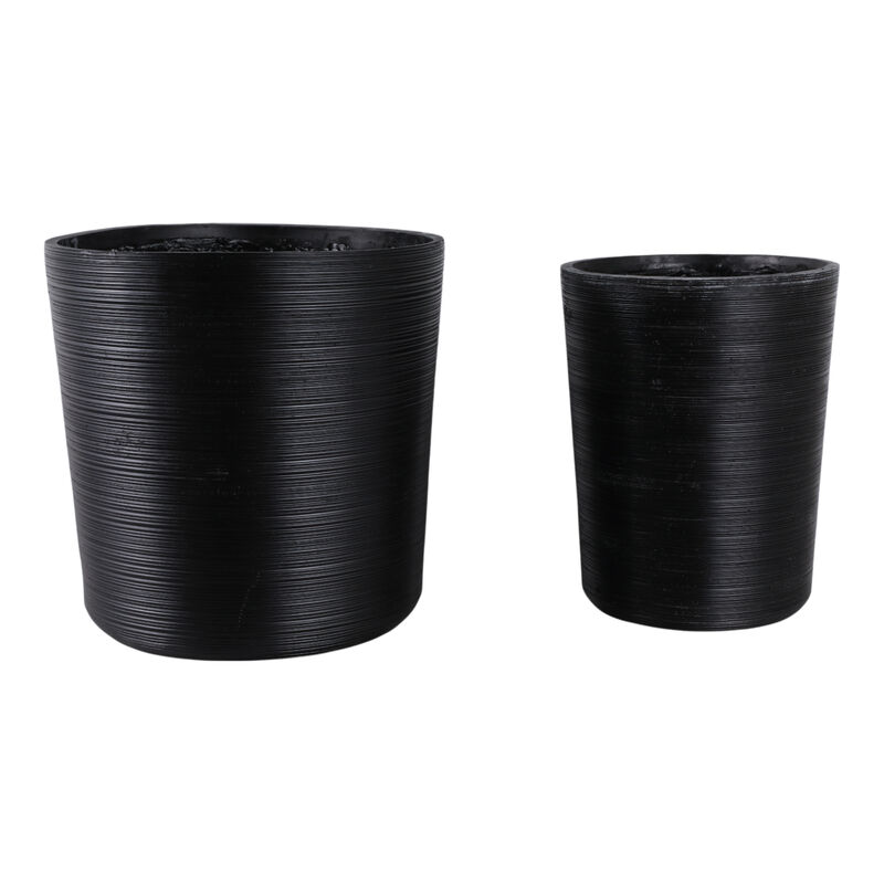 S/2 Modern Lines Resin Planter image number 2