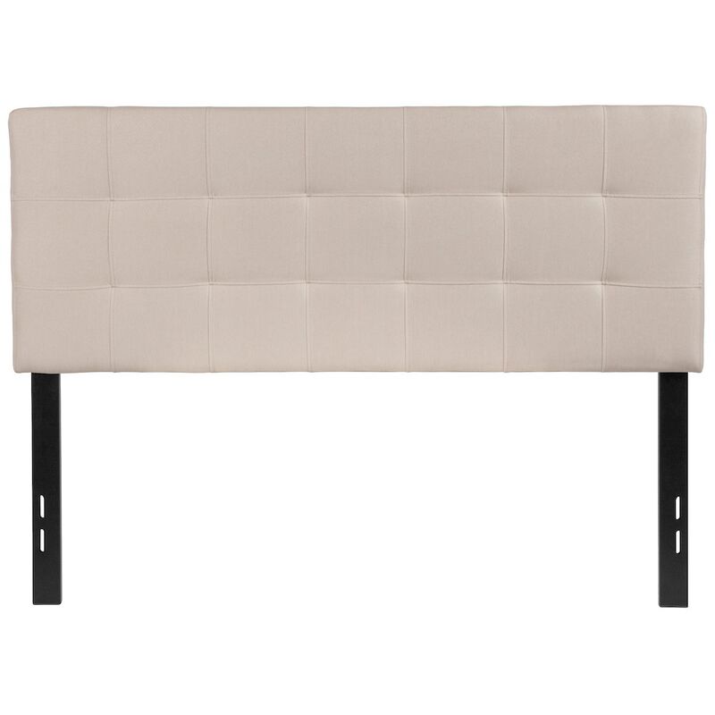 Flash Furniture Tufted Upholstered Full Size Headboard in Beige Fabric image number 4