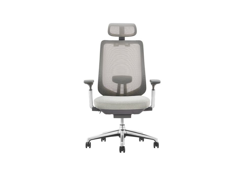 ATLAS Ergonomic Mesh Back Office Chair, High Back Executive Computer Desk Chair with Adjustable Headrest and 4D Arms, Slide Seat, Tilt Lock