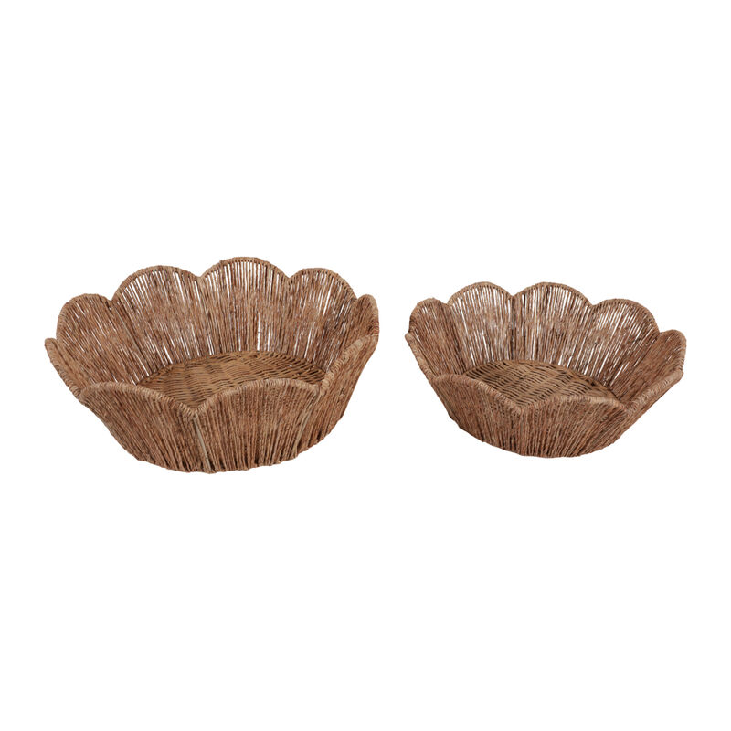 S/2 Petal Shape Bowls, Natural image number 1