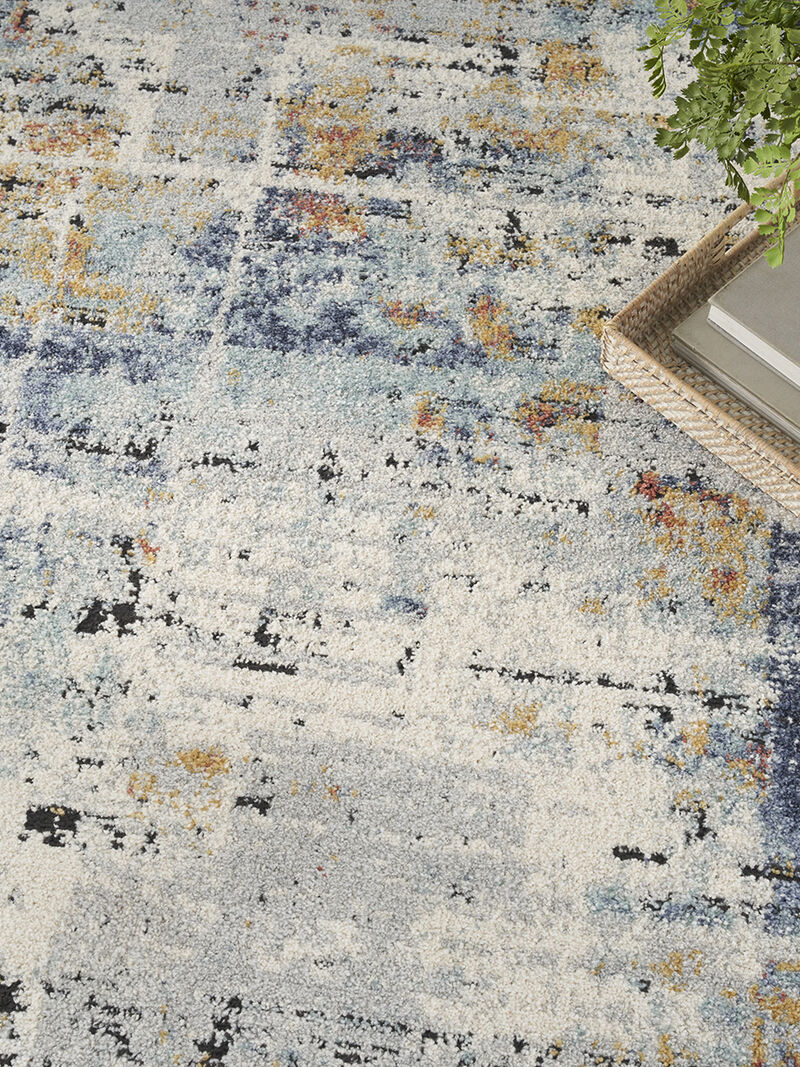 Motion MTT03 Turquoise/Multicolor 5'3" x 7' Rug