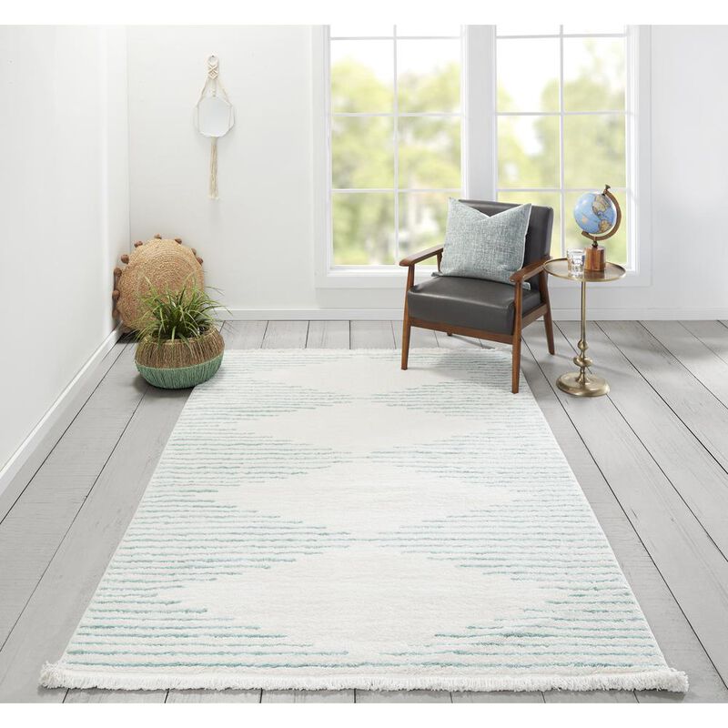 Novogratz Modern Rectangle Area Rug, Aqua, 2' X 3'