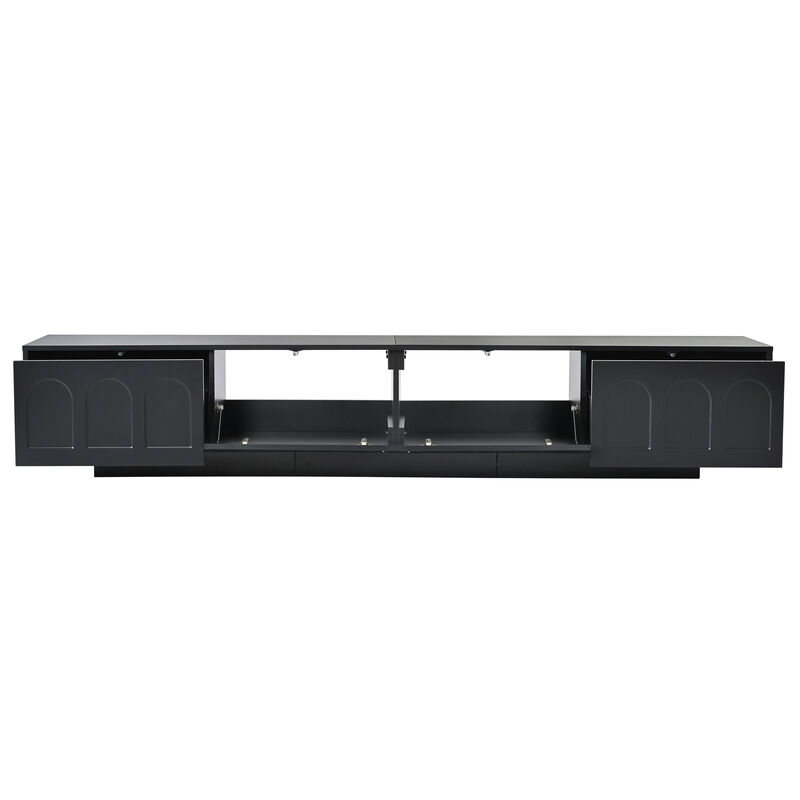 Merax Media Console with Arched Cabinet TV Stand