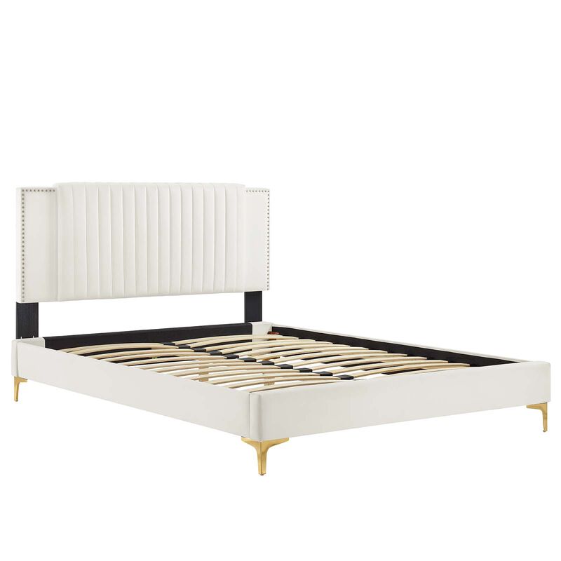 Modway - Zahra Channel Tufted Performance Velvet Full Platform Bed image number 4