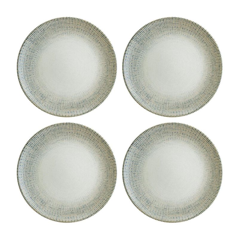 Sway dia.7.5" Round Decorated Porcelain Plate (Set of 4)