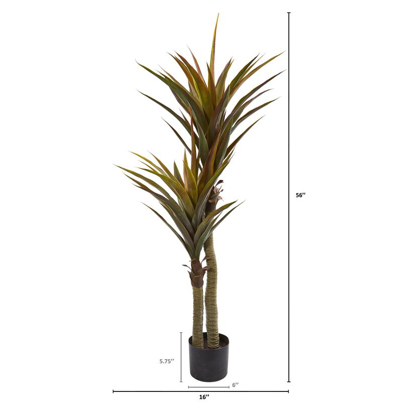 Hivvago 56 Inches Yucca Artificial Tree