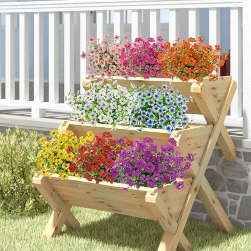 72 Bundle Artificial Greenery Plants UV Resistant Outdoor Window Box Decor image number 3