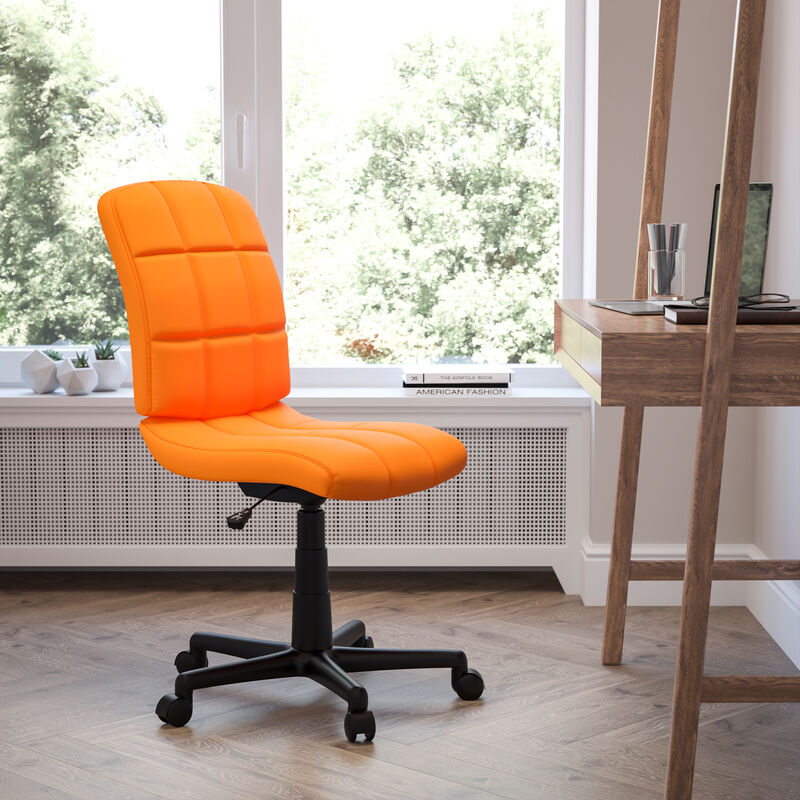 Clayton Mid-Back Quilted Vinyl Swivel Task Office Chair image number 1