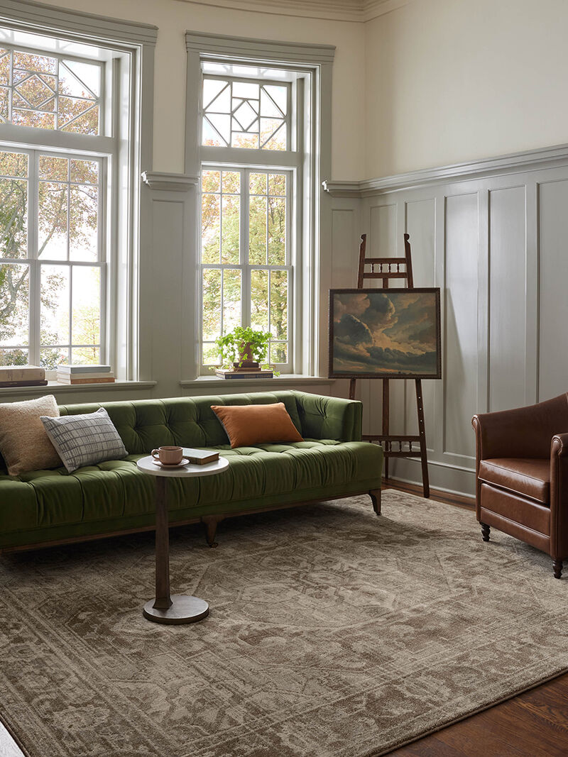 Mona Cocoa/Stone 3'7" x 5'7" Accent Rug by Magnolia Home by Joanna Gaines x Loloi