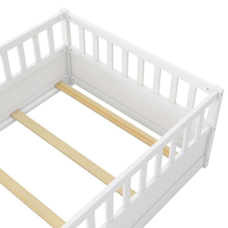 Zithun Wood Floor Toddler Bed Frame image number 8