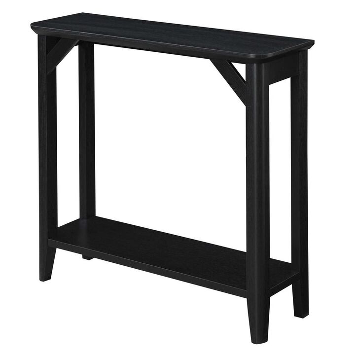 Convenience Concepts Winston Hall Table with Shelf, Black
