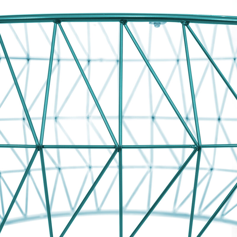 LeisureMod Malibu 39" Octagon End Table with Glass Top