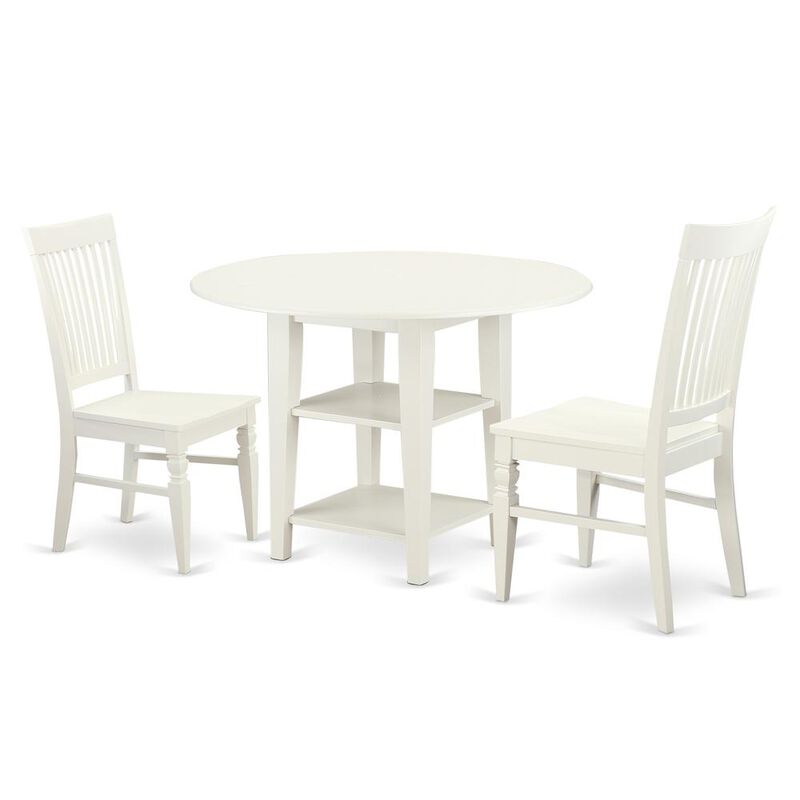 Dining Room Set Linen White, SUWE3-LWH-W