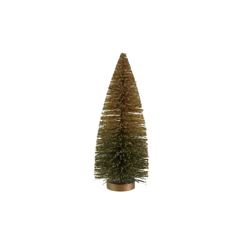 Sisal Bottle Brush Tree with Glitter, Green Ombre image number 0
