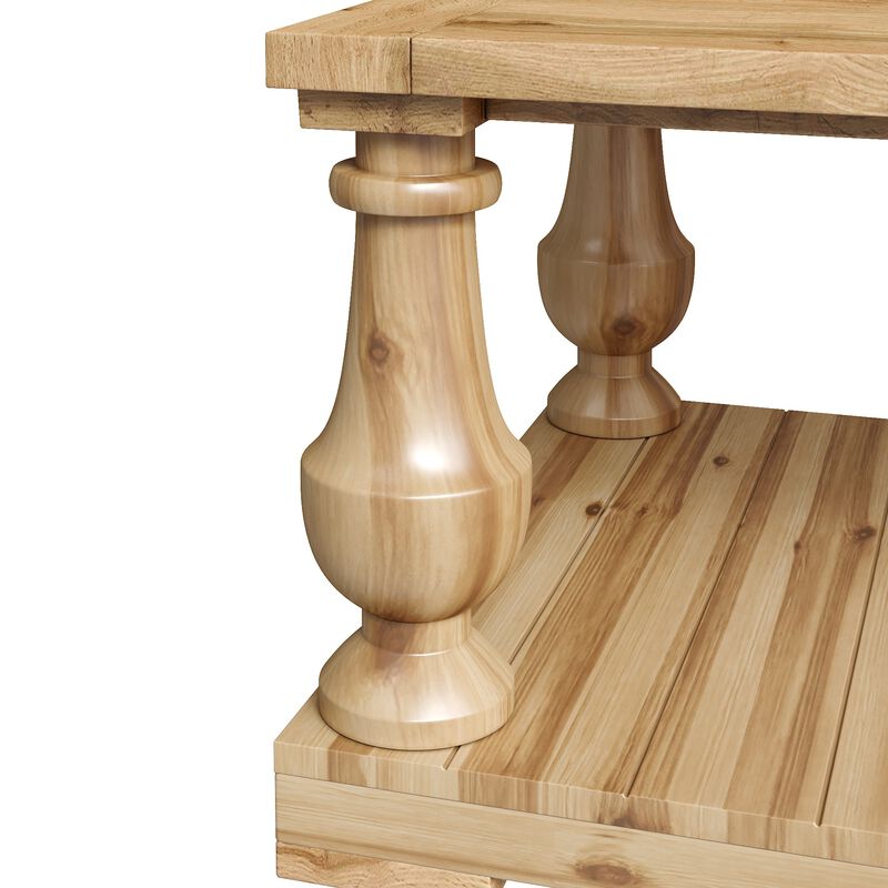 Zebwos Farmhouse Coffee Table image number 4