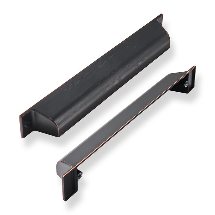 ZAUYX 5 Pack 5 Inch Center to Center Oil Rubbed Bronze Cabinet Cup Pulls Drawer Pulls Kitchen Hardware Channing Cup Pulls Drawer