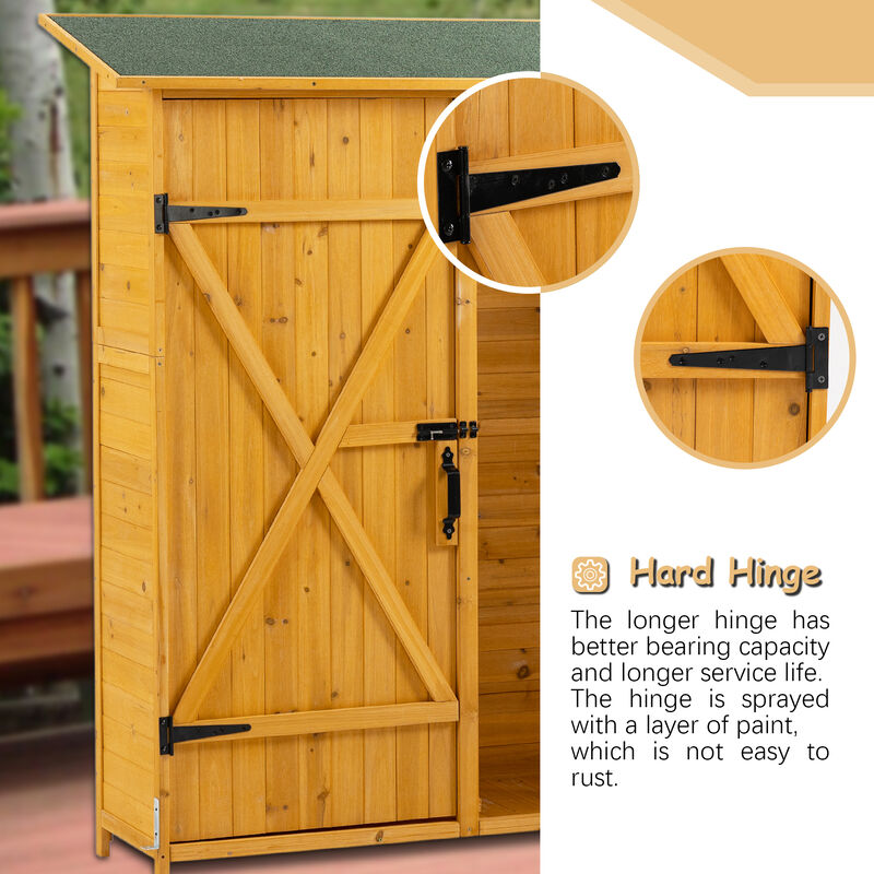 Outdoor Storage Shed with Lockable Door Secure Tool Shed for Garden or Backyard Organization