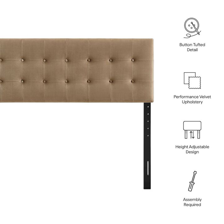 Emily Stain-Resistant Performance Velvet Full Size Headboard