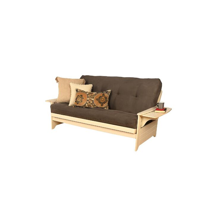 Phoenix Frame-Antique White Finish-Suede Gray Mattress