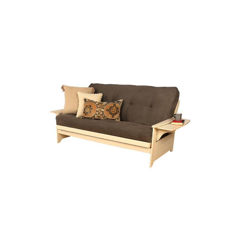 Phoenix Frame-Antique White Finish-Suede Gray Mattress