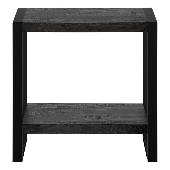 Accent Table, Side, End, Nightstand, Lamp, Living Room, Bedroom, Black Laminate