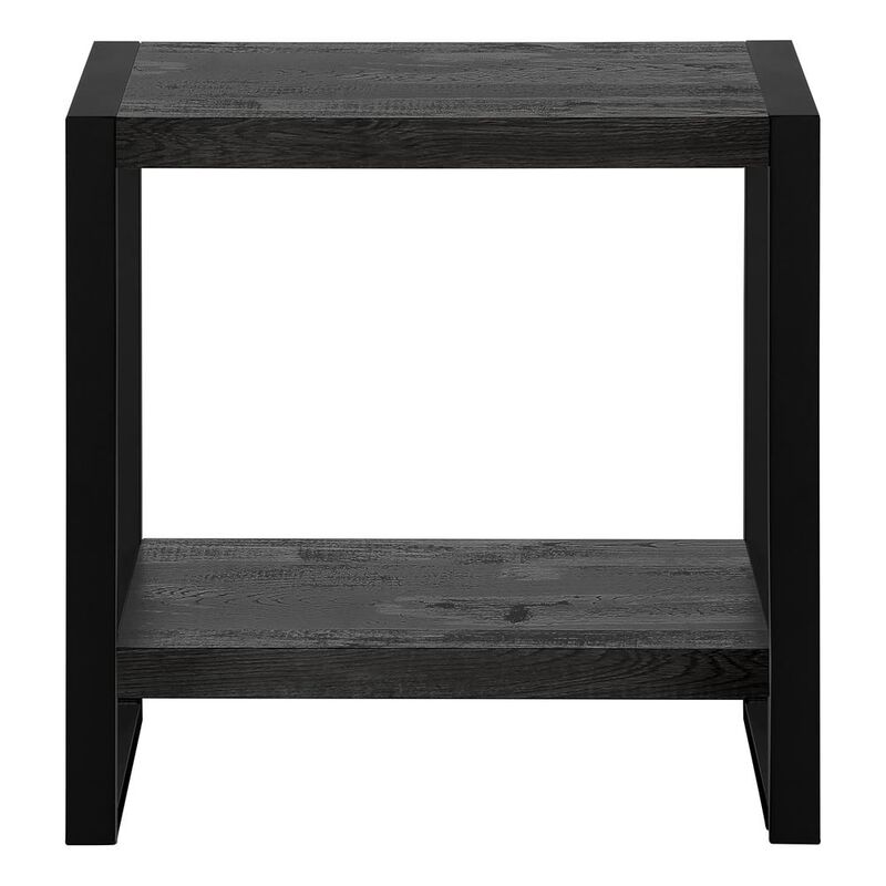 Accent Table, Side, End, Nightstand, Lamp, Living Room, Bedroom, Black Laminate