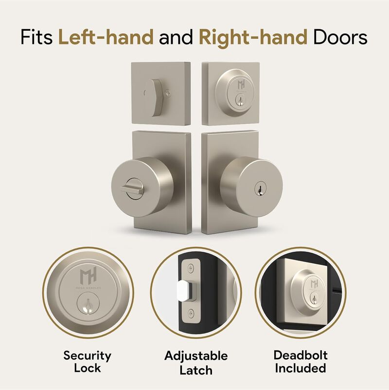 Mega Handles | Laura Knob and Deadbolt Combo