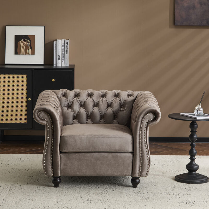 Christopher Knight Home Abrams Chesterfield Upholstered Tufted Club Chair