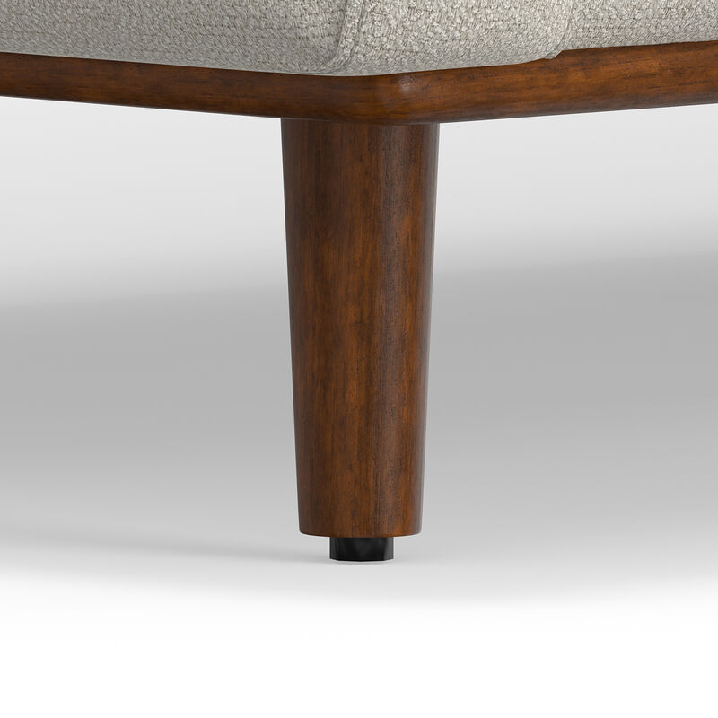 Morrison 89 inch Wide Mid-Century Modern Sofa in Cream White Woven-Blend Fabric