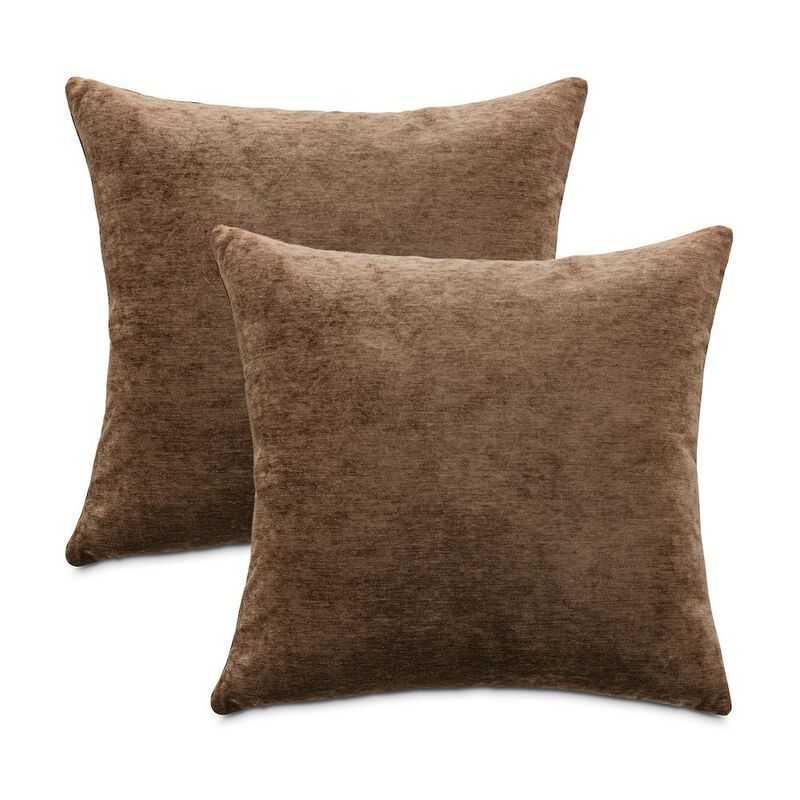 Michael Amini The Smith 20 Square Chenille Pillow, Set of 2