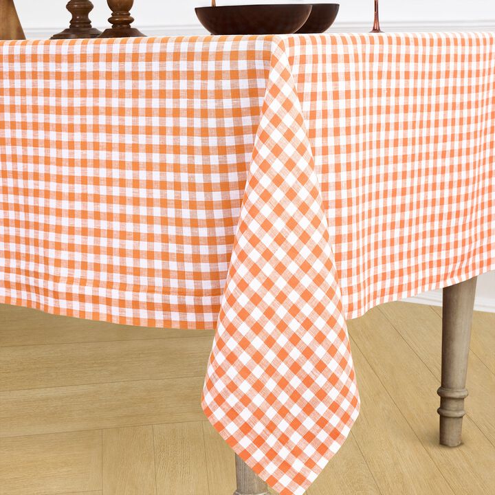 Linen Tablecloth - Gingham Check