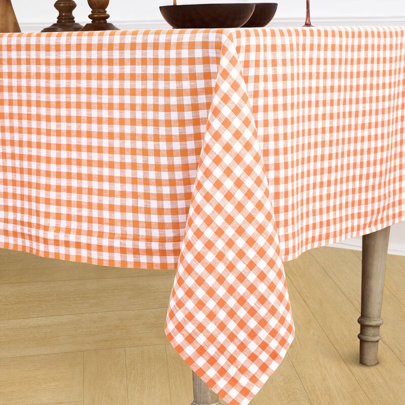 Linen Tablecloth - Gingham Check image number 1