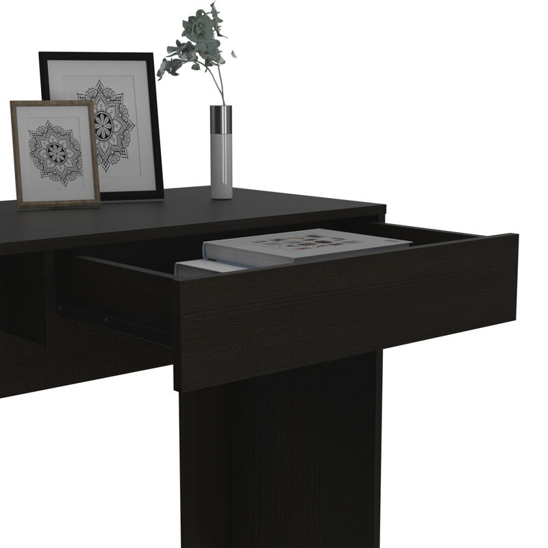 DEPOT E-SHOP Acanto 1 Drawer Writing Computer Desk, Black