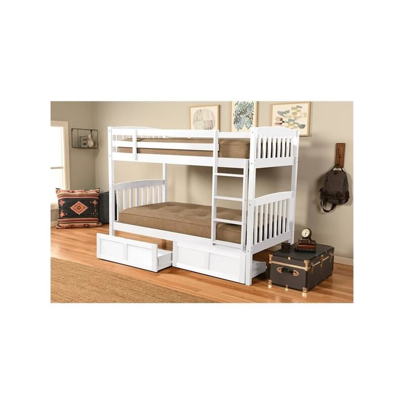 Claire Twin Wood Bunk Bed with Storage - Mattresses Not Included image number 2