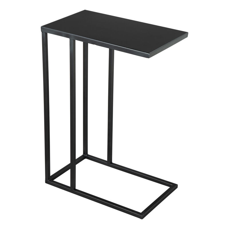 HomeRoots 24" Black Iron Abstract End Table image number 0