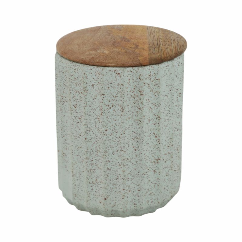 Ridged Pot Wood Candle