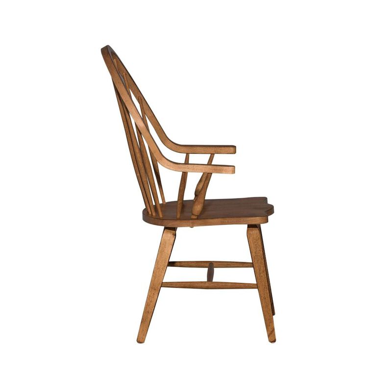 Liberty Furniture Hearthstone Ridge Windsor Back Arm Chair in Tobacco image number 2