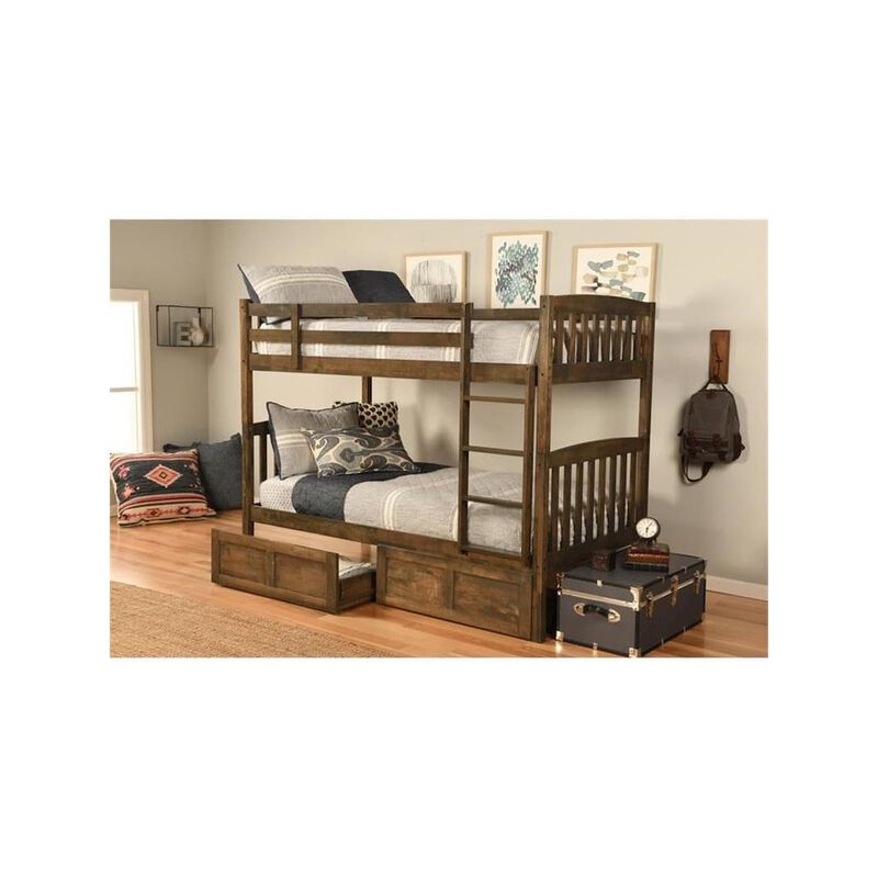 Claire Twin Wood Bunk Bed with Storage - Mattresses Not Included image number 4