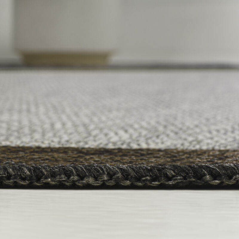 Wyatt Modern Rustic Abstract Indoor/Outdoor Shaped Area Rug