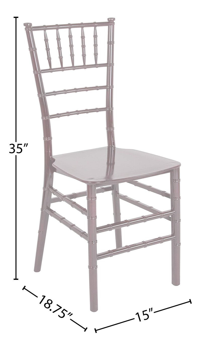 Flash Furniture HERCULES Series Mahogany Resin Stacking Chiavari Chair