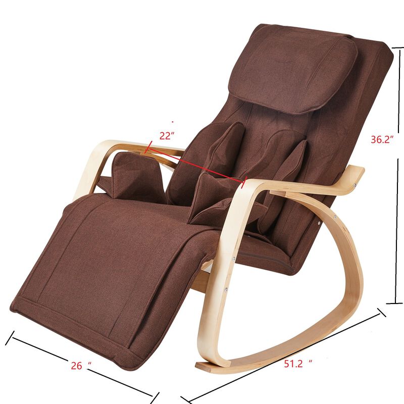 Comfortable Lounge Chair with Massage Function and Soft Cotton Cushion